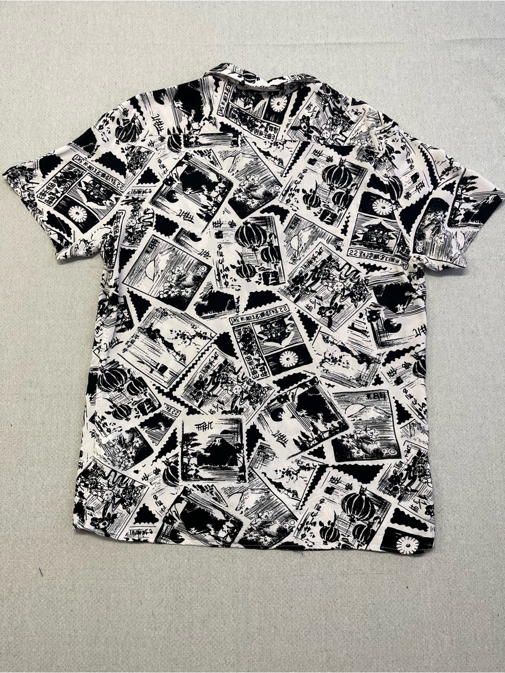 Molokai Surf Co Rayon Hawaiian Camp Shirt XL Black White Tropical Print - Picture 11 of 15